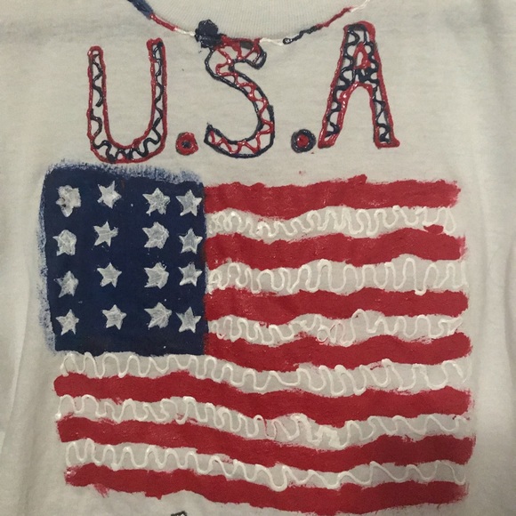 Unisex Hand painted USA American 🇺🇸 patriotic tee - Picture 3 of 4